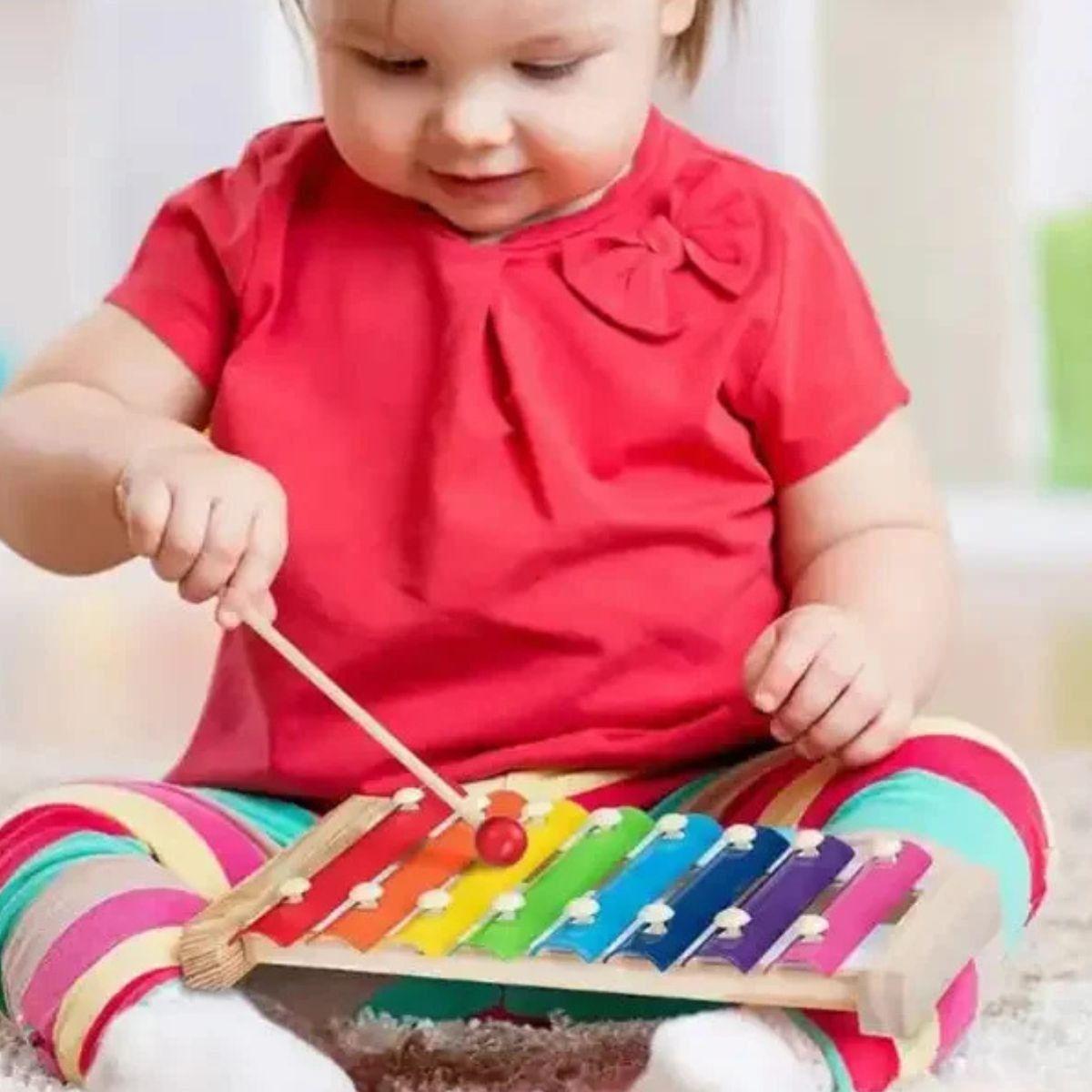 SET 3 JUGUETES MUSICAL XILOFONO MADERA EDUCATIVO BEBE LAU-7