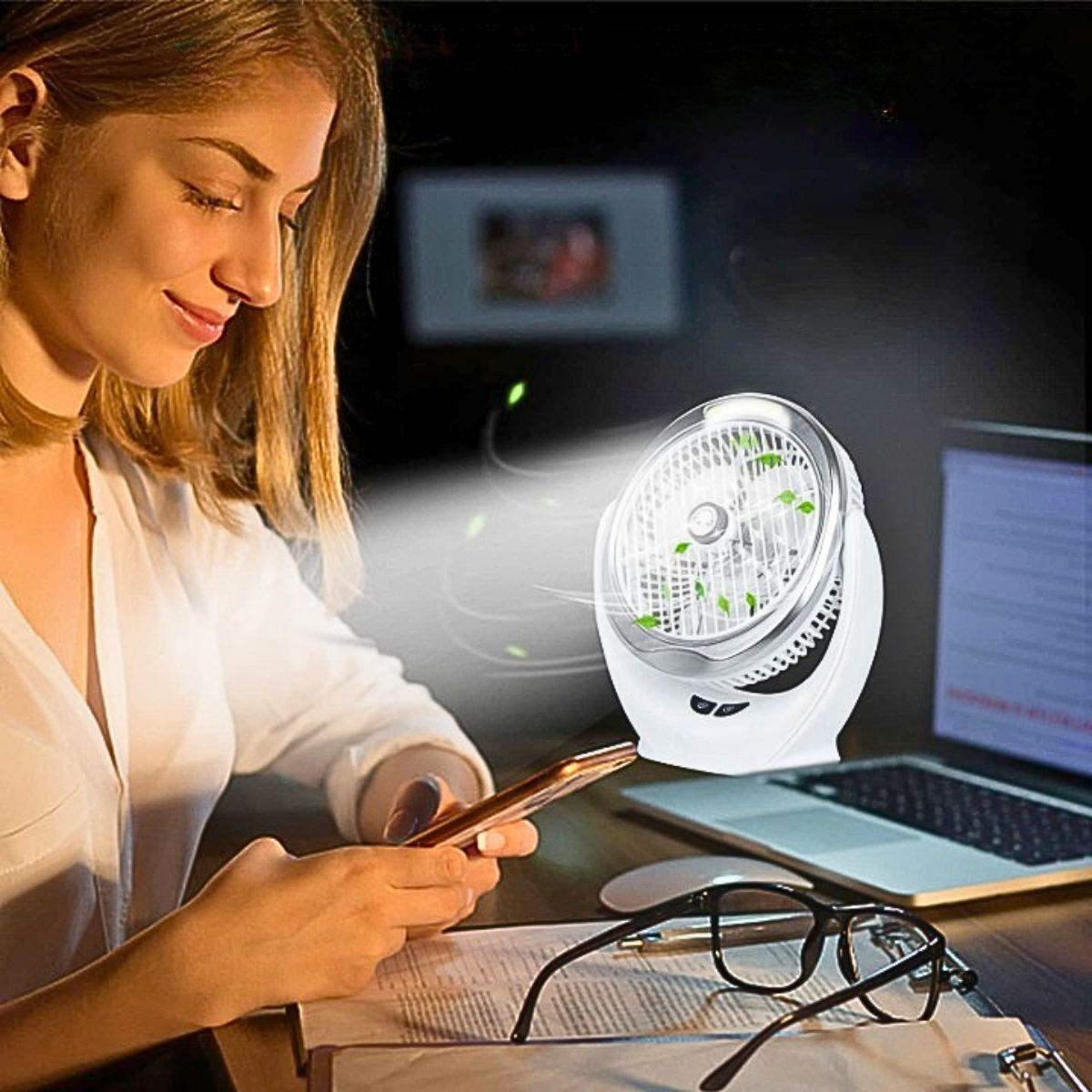 Ventilador Escritorio Portátil USB 360° Hogar Viaje Lau-9