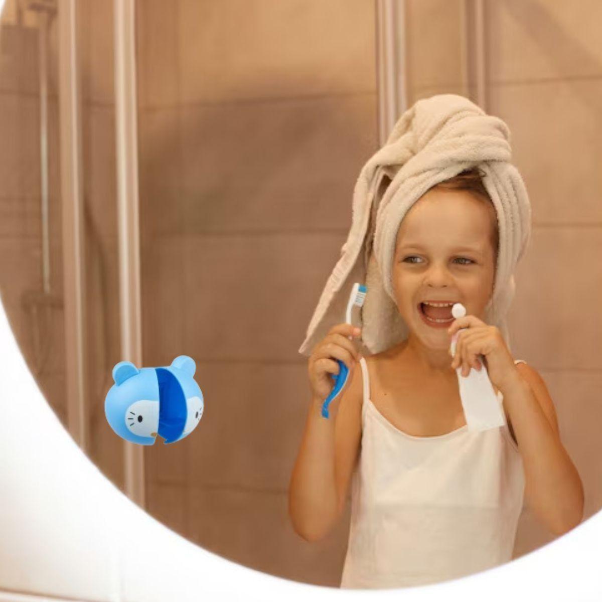 PORTA CEPILLO DE DIENTE INFANTIL ANIMAL PARED DIVERTIDO LAU-9