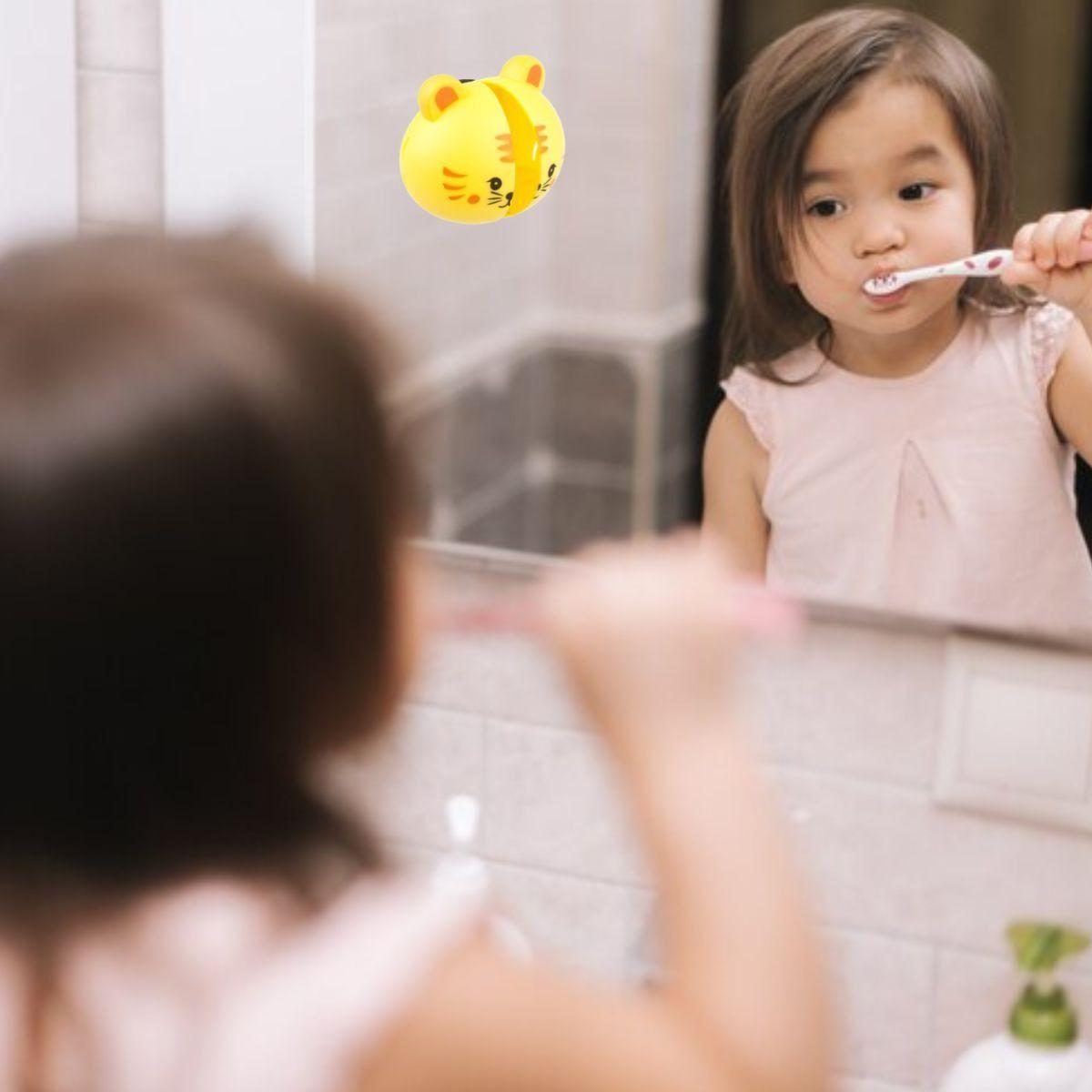 PORTA CEPILLO DE DIENTE INFANTIL ANIMAL PARED DIVERTIDO LAU-3