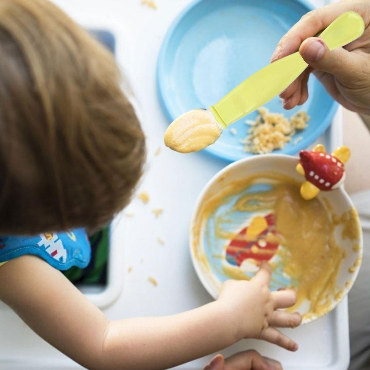 SET 3 CUCHARAS ERGONOMICA SILICONA FLEXIBLE PARA BEBE LAU-1