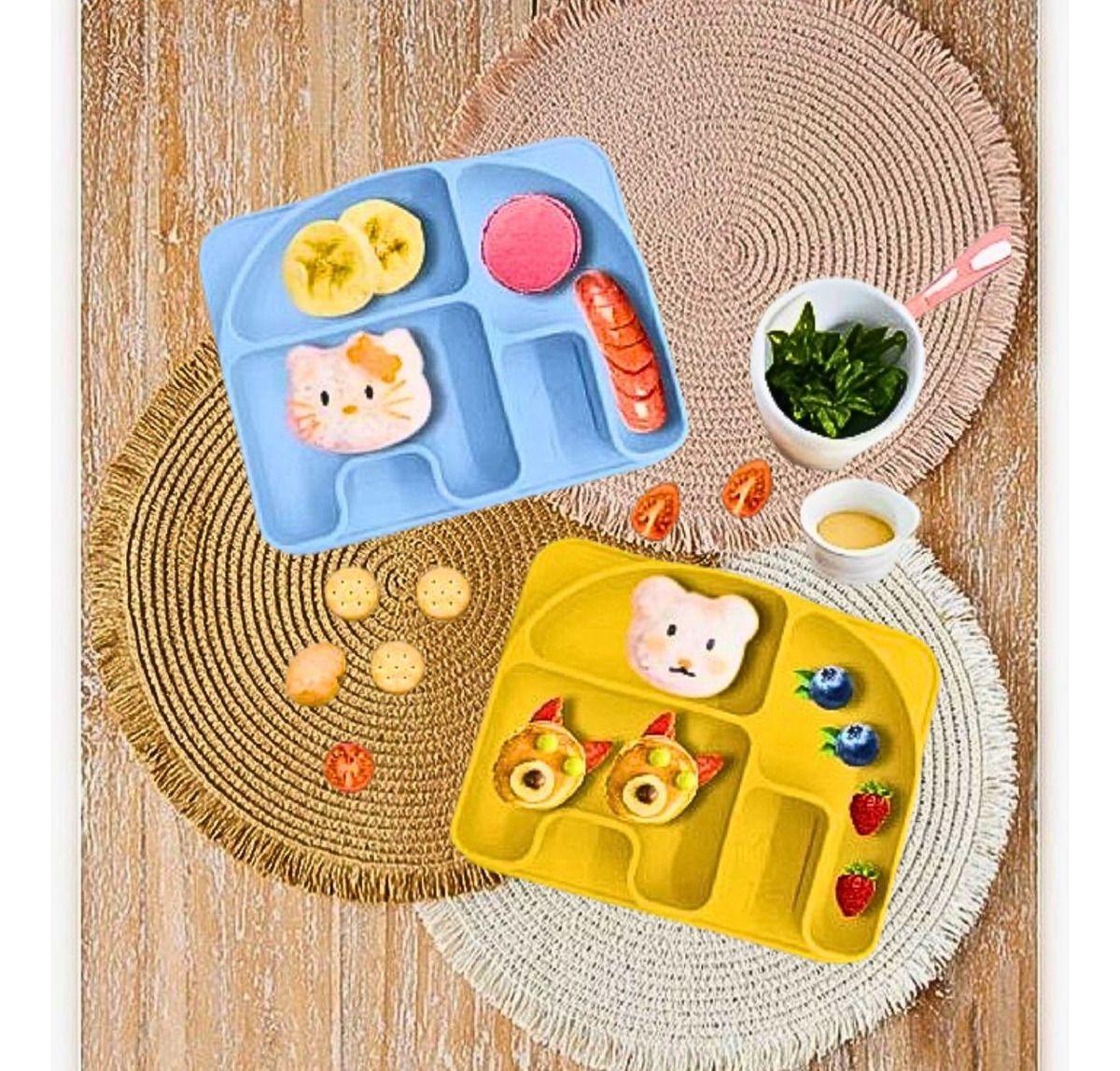 Set 2 Platos Diseño Elefante Silicona Antideslizante Lau-8