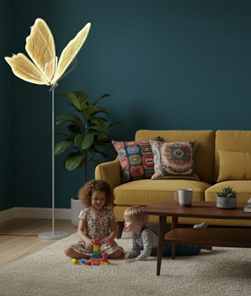 Lámpara Pie Decorativa Mariposa LED Luminosa Evento Jhn-3