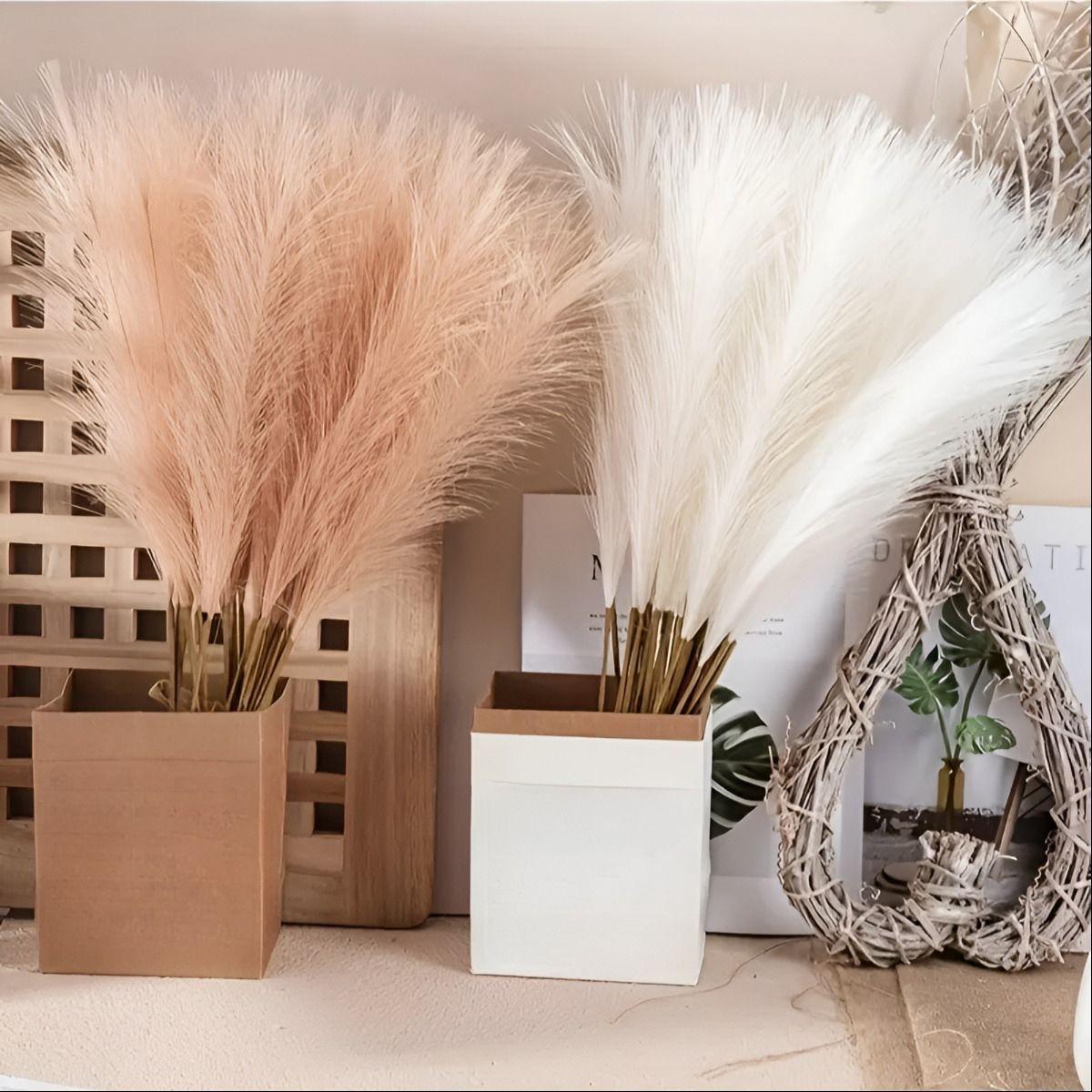 Set 2 Tallos Artificiales Decoración Esponjosa Bohemia Jhn-5