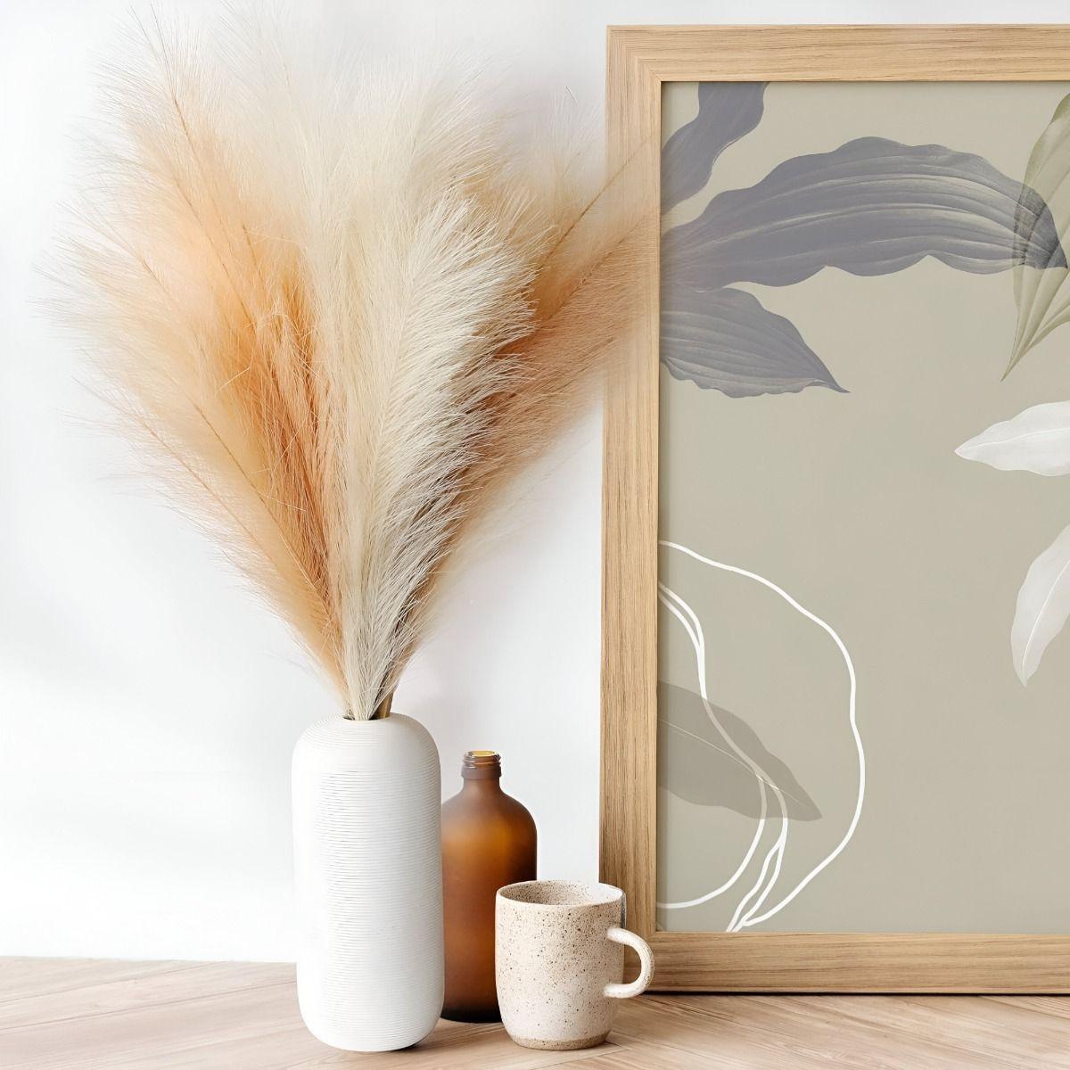 Set 2 Tallos Artificiales Decoración Esponjosa Bohemia Jhn-8