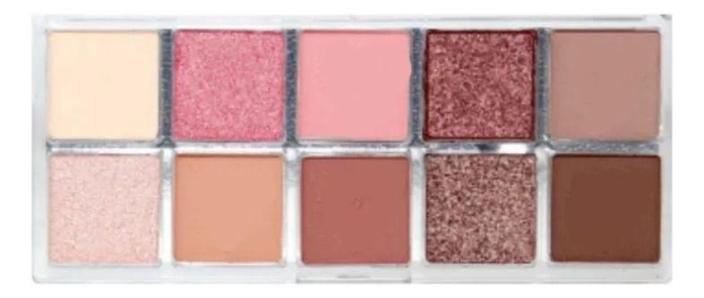 Paq 24 Paletas Sombras 10 Colores Cálidos Satinado Mate ALJ-0