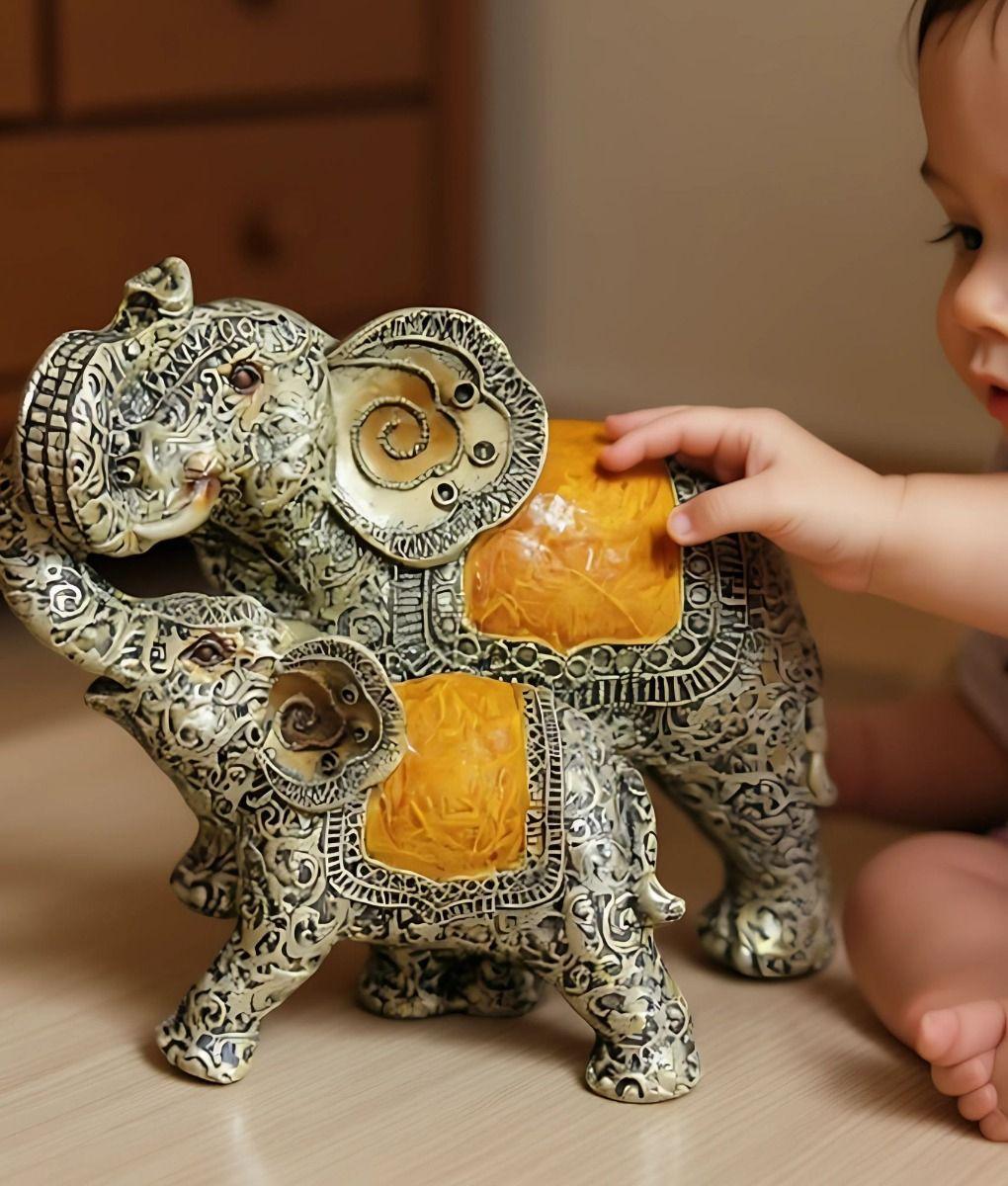 Figura Decorativa Elefante Vintage Adorno Estatua Jhn-2