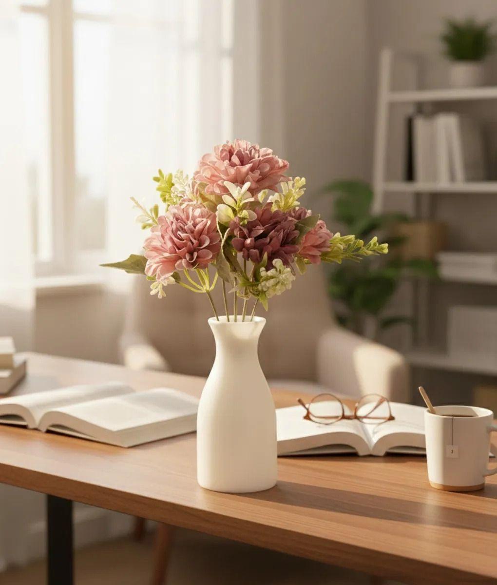 Set 4 Ramo Floral Artificial Fantasía Encanto Campestre Jhn-6