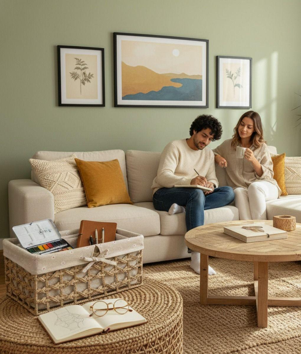 Canasto Decorativo Cesto Organizador Rústico Natural Jhn-3