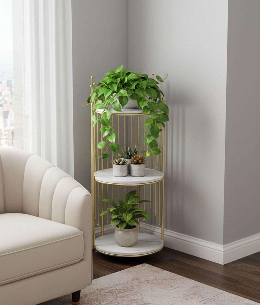 Mesa Centro Estante Decorativo Esquinero Almacenamiento Jhn-7