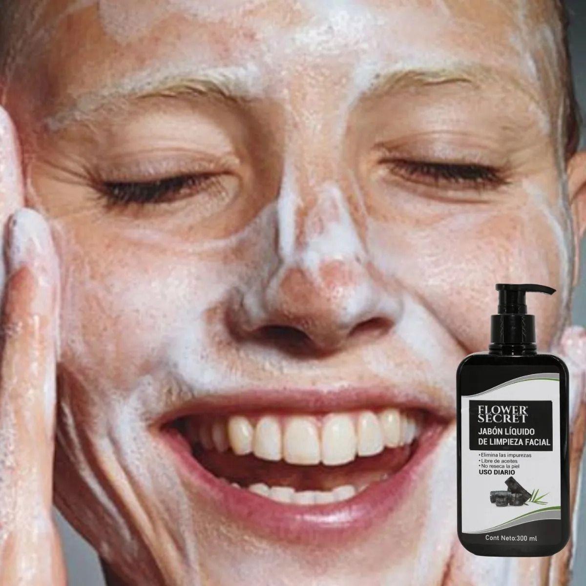 JABON LIQUIDO DE LIMPIEZA FACIAL CON CARBON ACTIVADO LAU-2
