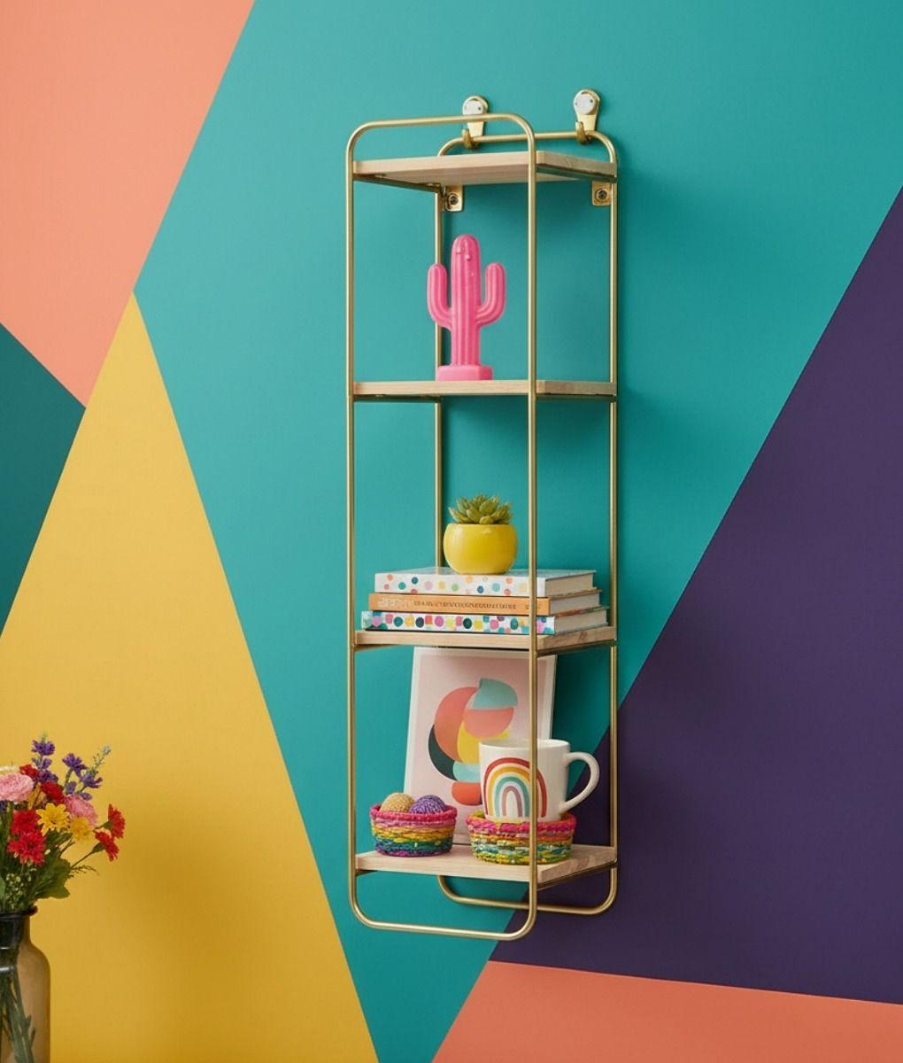 Estantería Pared Rectangular 3 Niveles Vertical Moderno Jhn-7