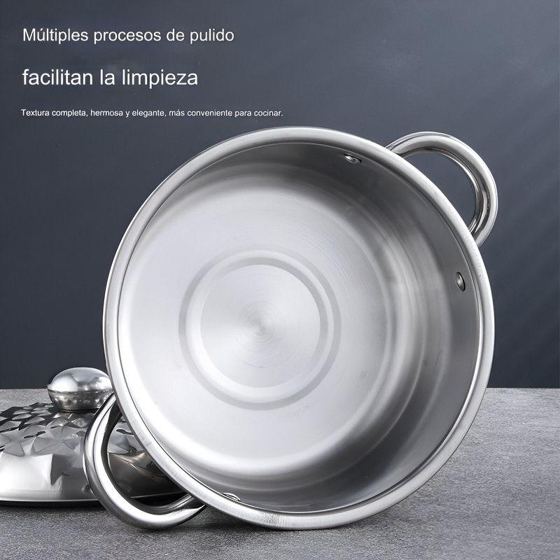 Ollas Acero Inoxidable 5 Piezas Guisar Freir Cocinar Lau-4