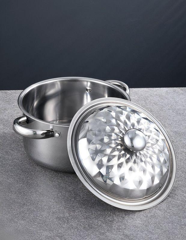 Ollas Acero Inoxidable 5 Piezas Guisar Freir Cocinar Lau-6