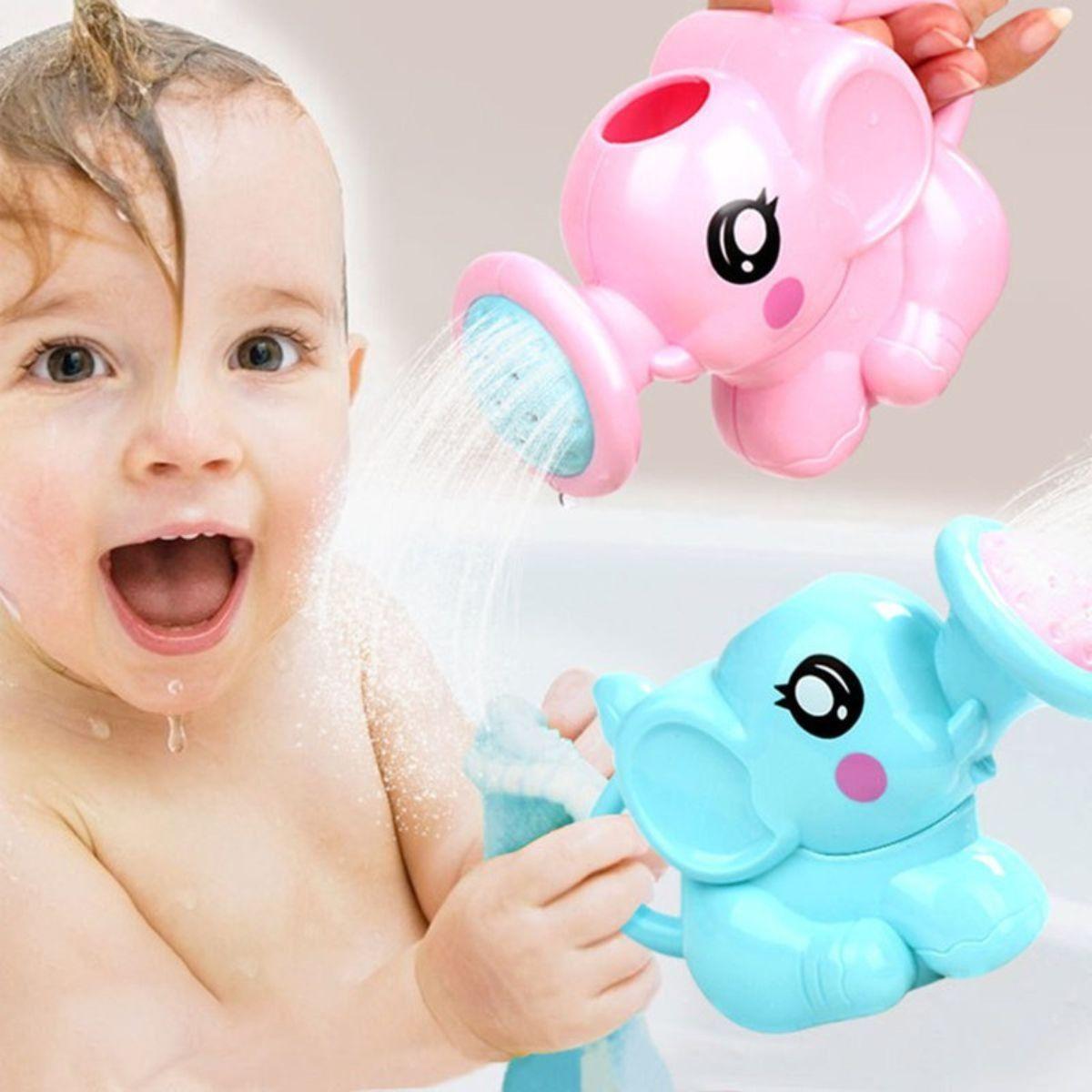 SET 7 JUGUETE PARA EL BAÑO REGADERA FORMA ELEFANTE LAU-2