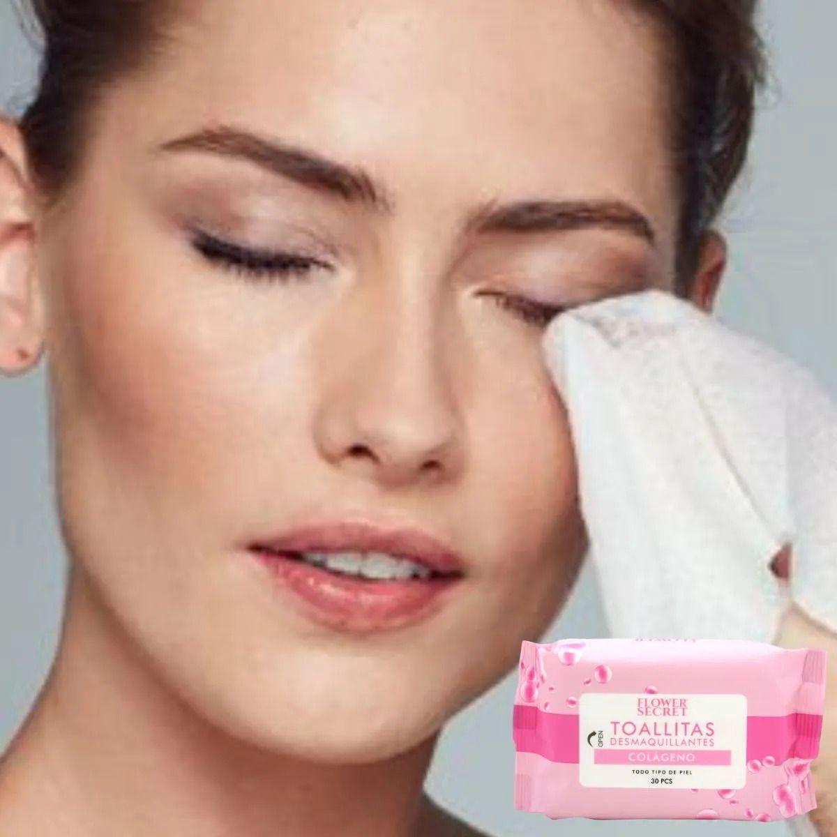 Paq 7 Toallitas Facial Desmaquilla Limpia Colageno Lau-2