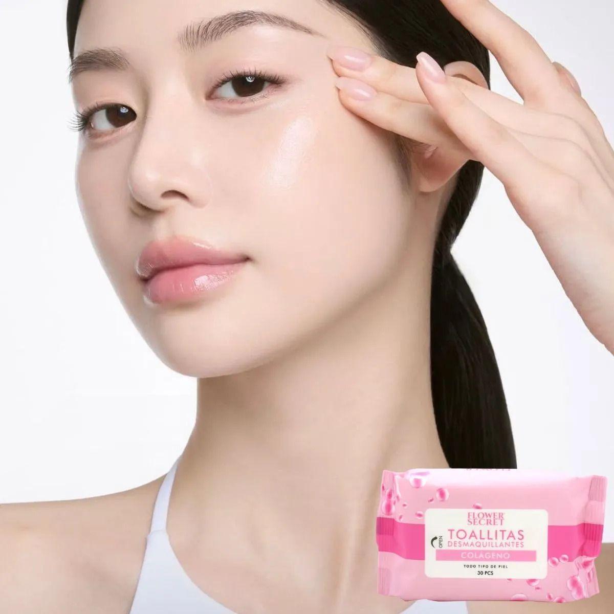Paq 7 Toallitas Facial Desmaquilla Limpia Colageno Lau-5