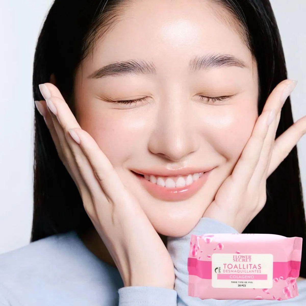 Paq 7 Toallitas Facial Desmaquilla Limpia Colageno Lau-8