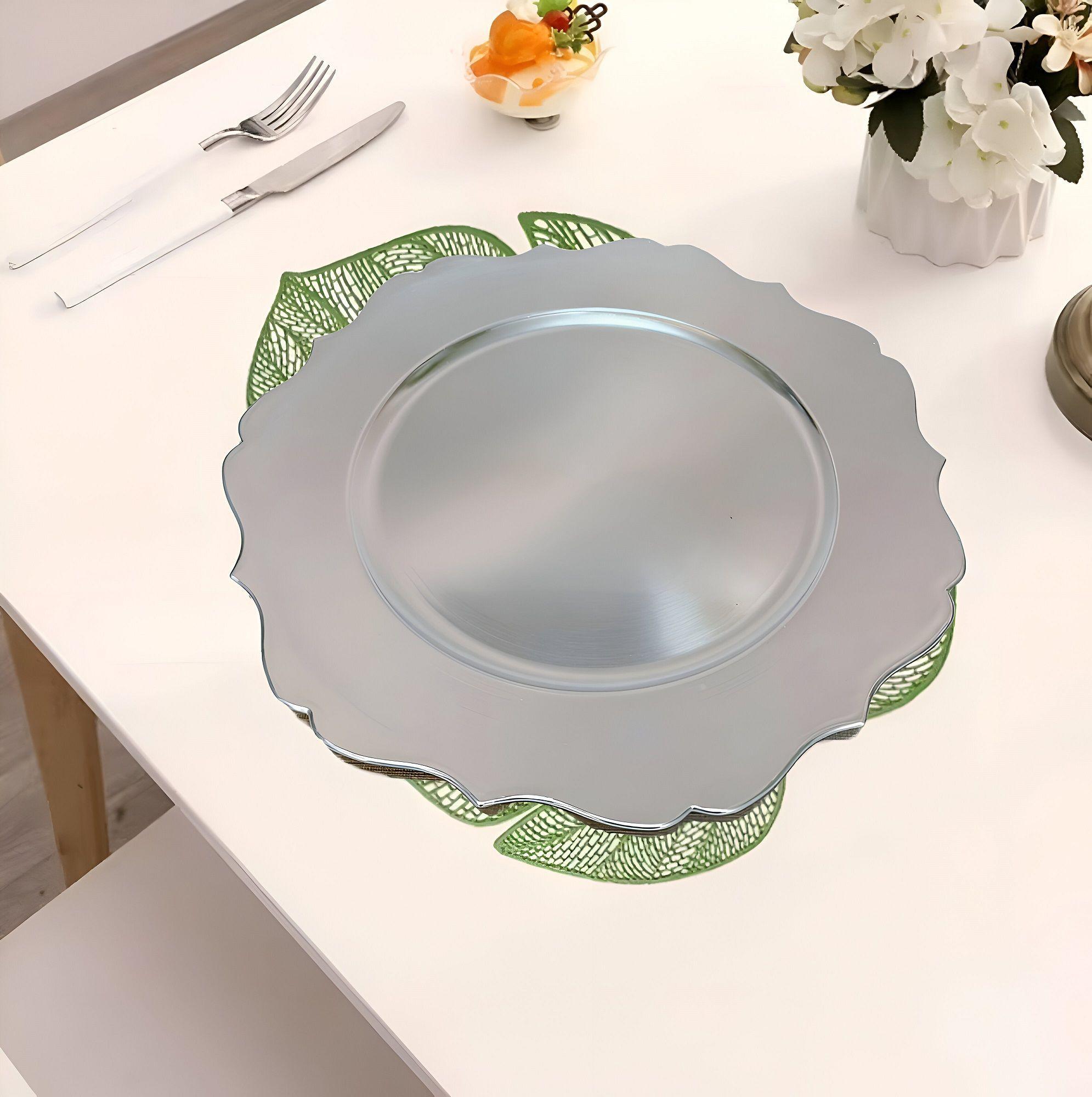 Set 2 Bandejas Plata Adorno Decoracion Eventos Fiestas Lau-5