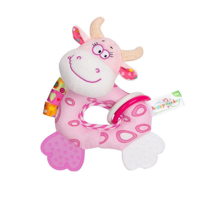 SONAJERO DE MANO SUAVE ANIMAL PELUCHE BEBE LAU-0