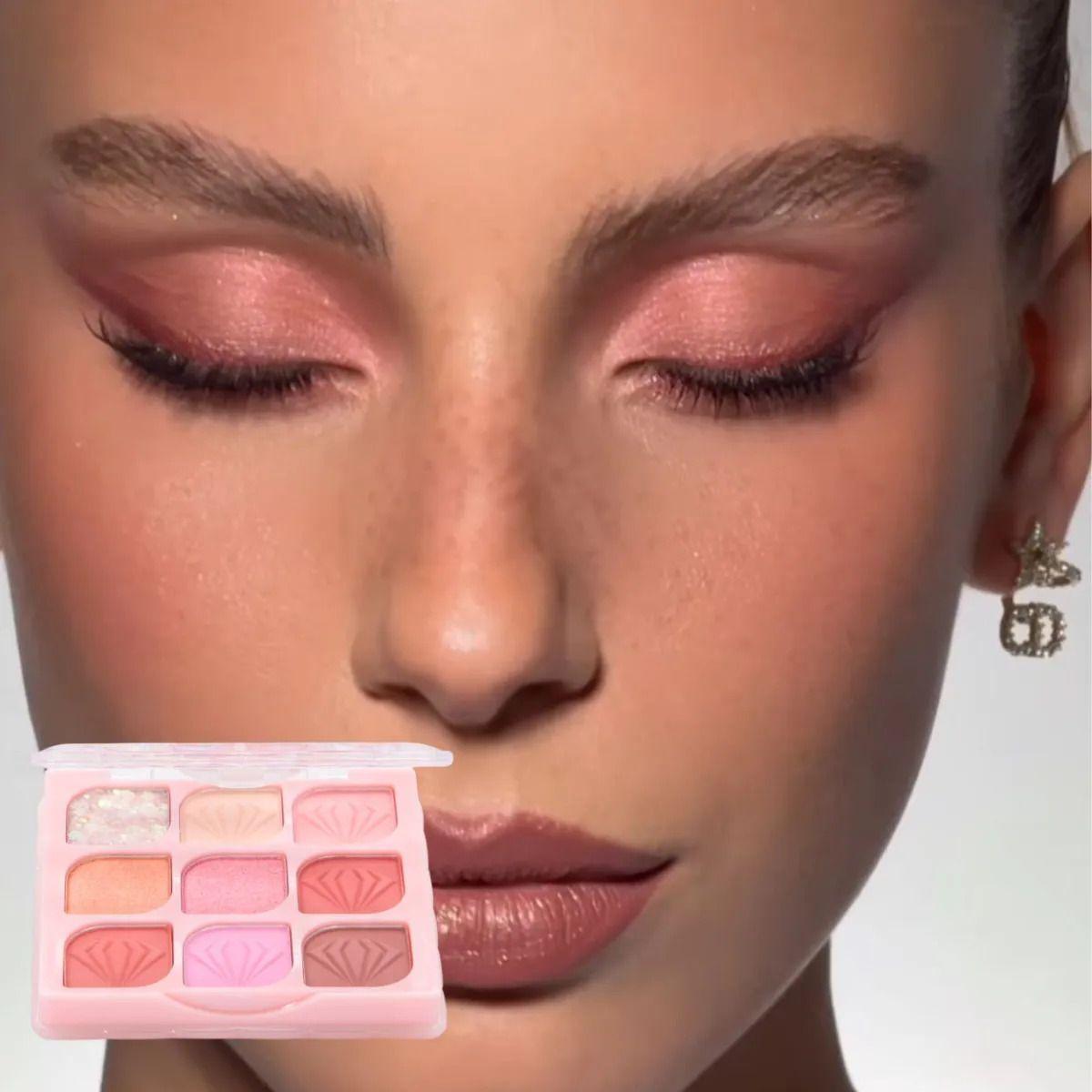 Paleta Sombras Ojos 9 Tonos Compacta Larga Duración ALJ-2