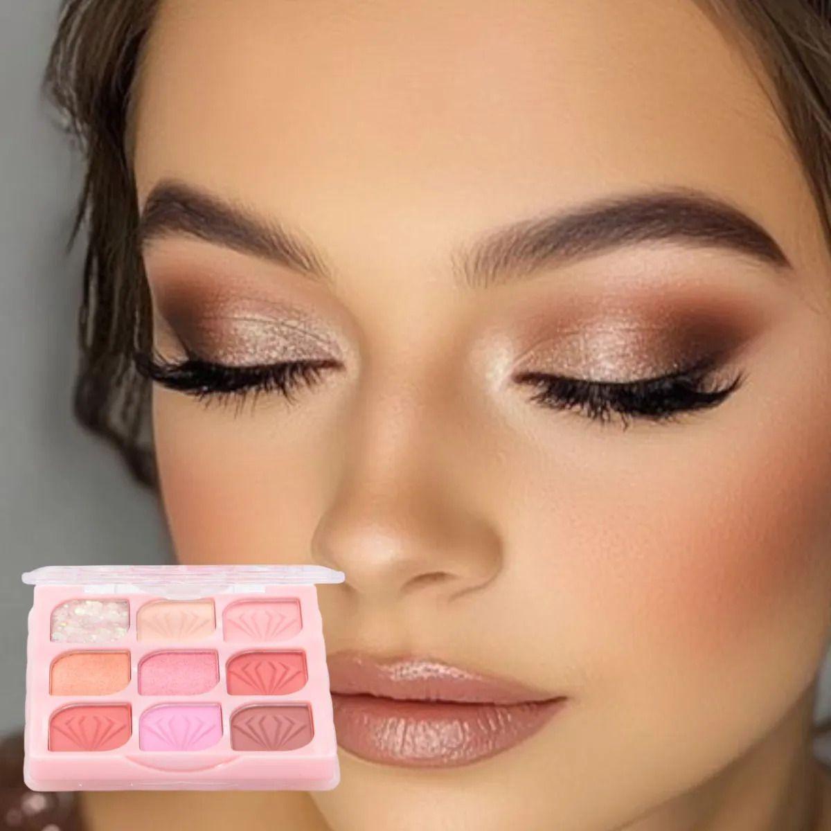 Paleta Sombras Ojos 9 Tonos Compacta Larga Duración ALJ-4