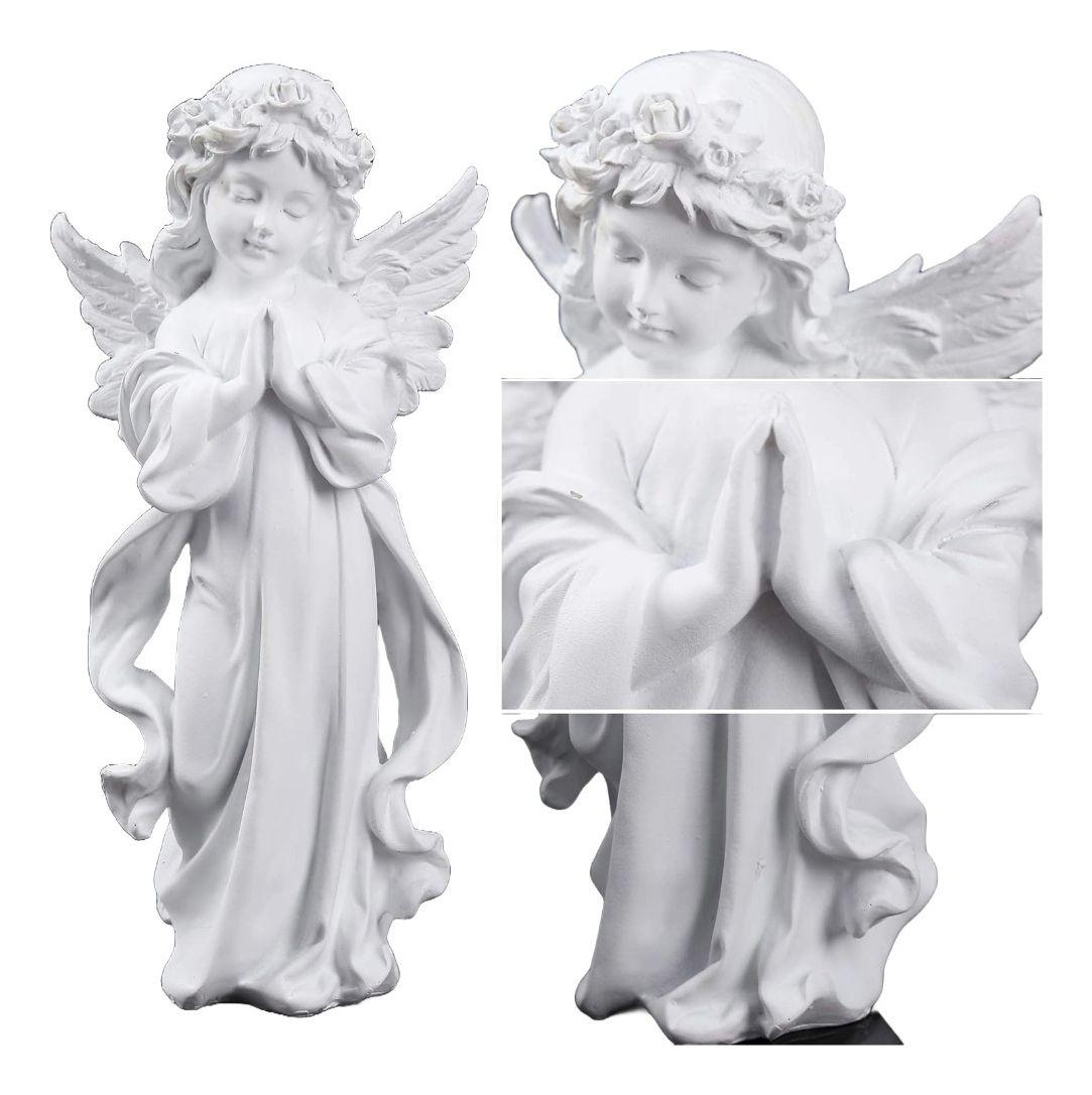 Set de 2 Estatua Angel Guarda Rezando Pie Jhn-0