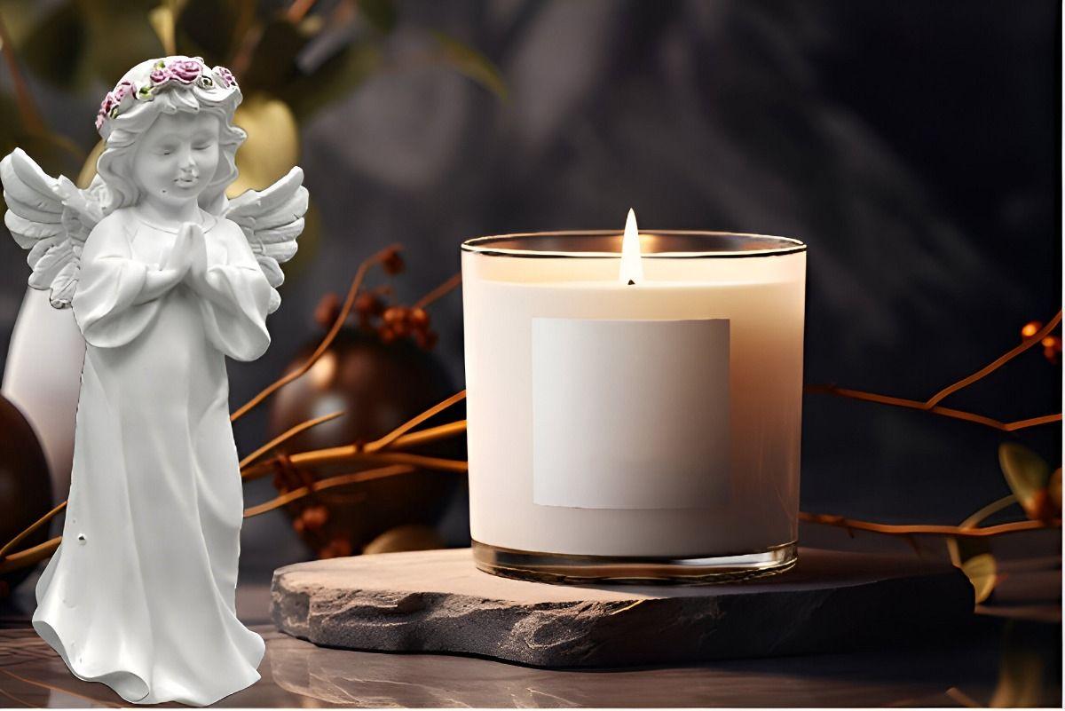 Set de 2 Estatua Angel Guarda Rezando Pie Jhn-6