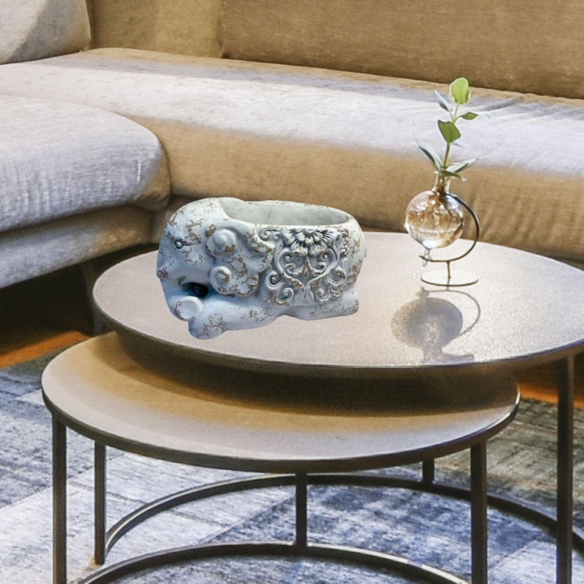 Portavela Candelabro Elefante Decorativo Jhn-2