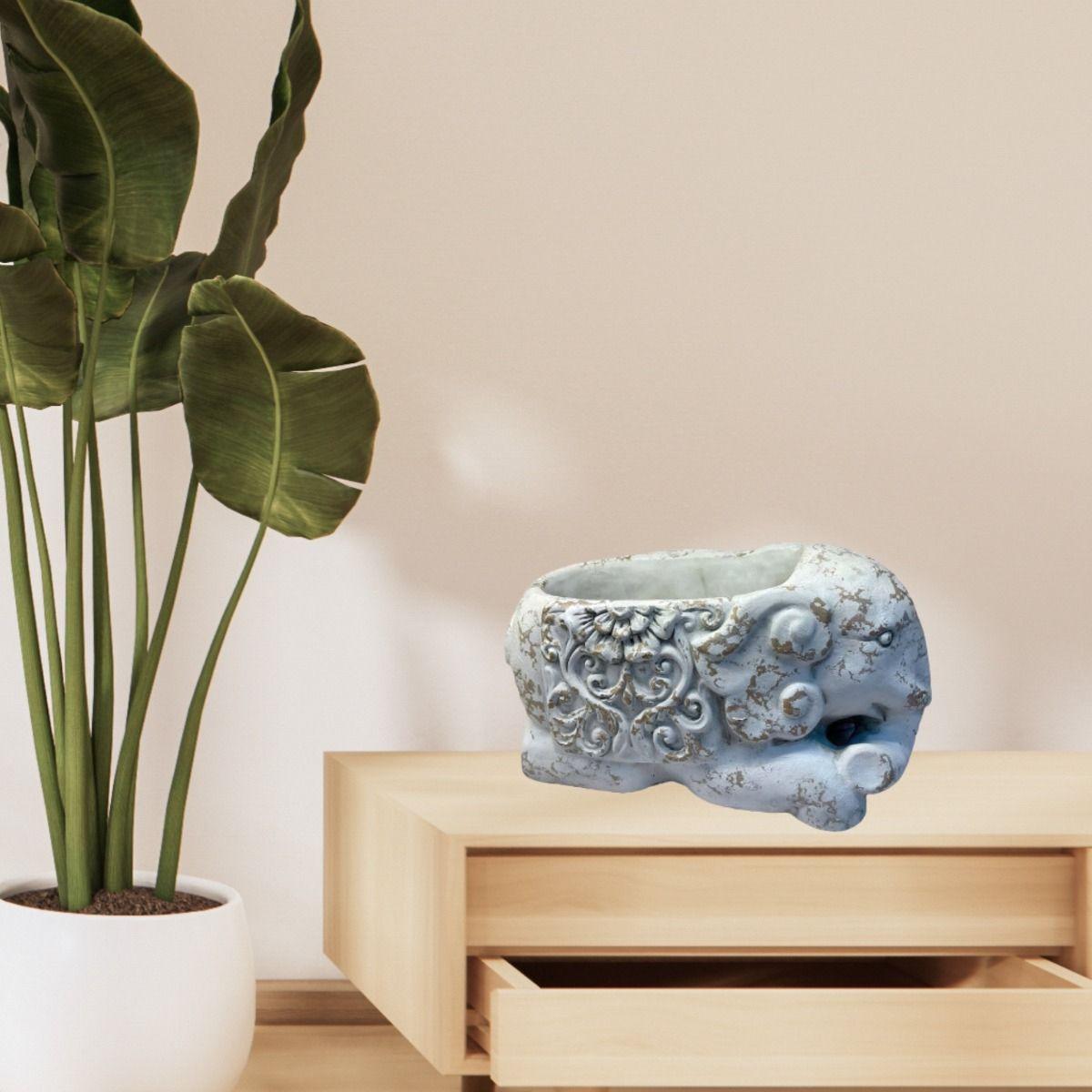 Portavela Candelabro Elefante Decorativo Jhn-3