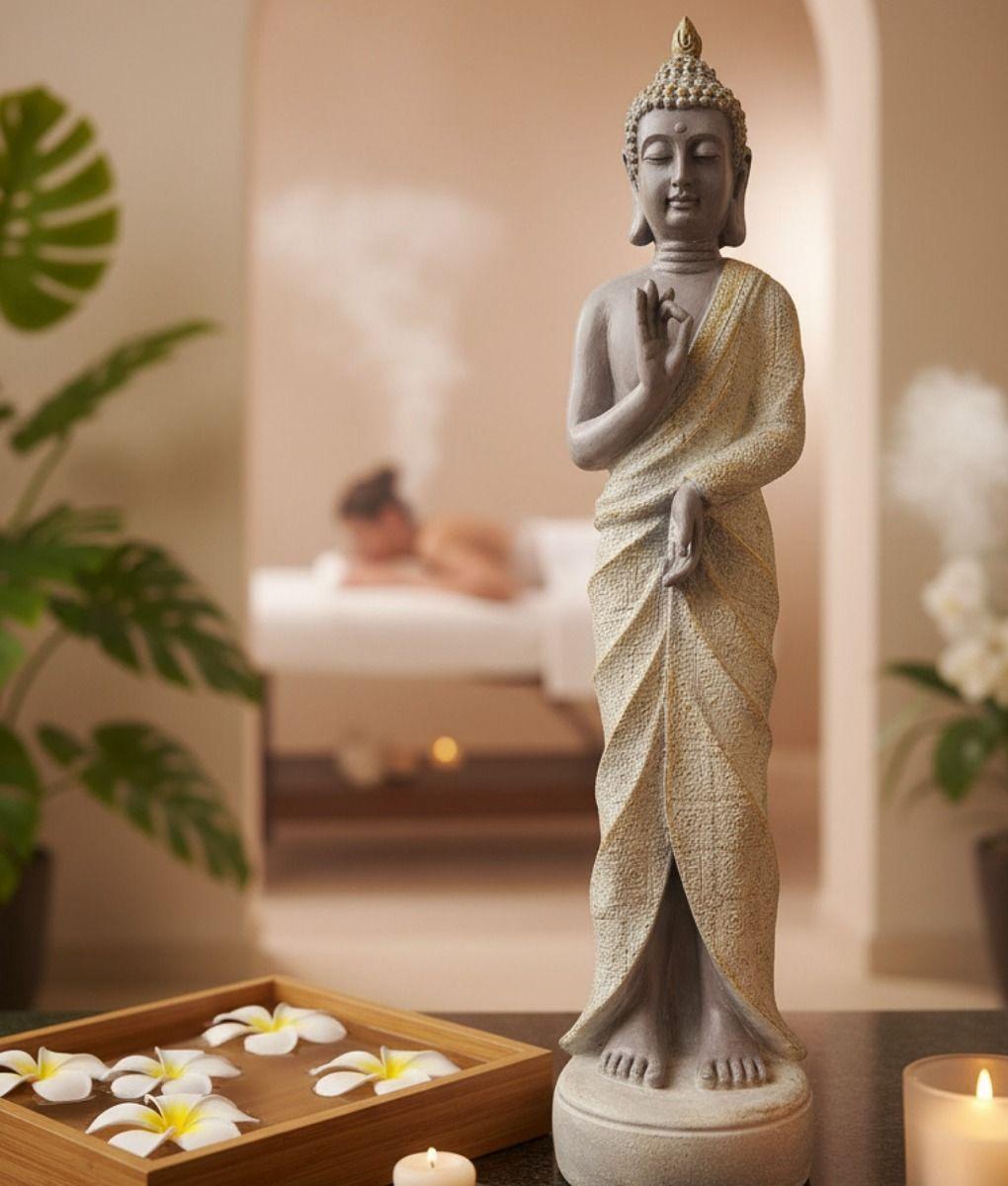 Estatua Decorativa Figura Buda Pie Serenidad Meditación Jhn-3