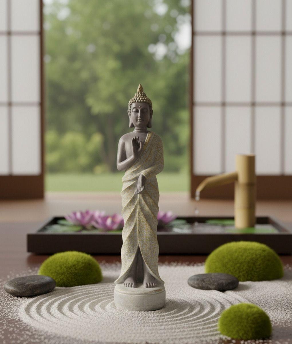 Estatua Decorativa Figura Buda Pie Serenidad Meditación Jhn-5