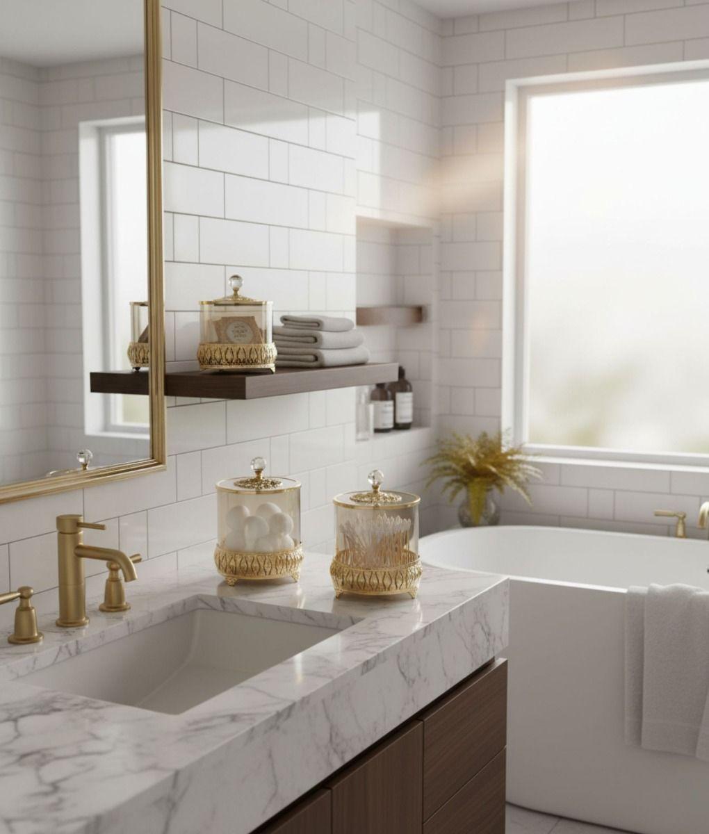 Set 3 Frascos Decorativos Multifuncional Almacenamiento Jhn-8