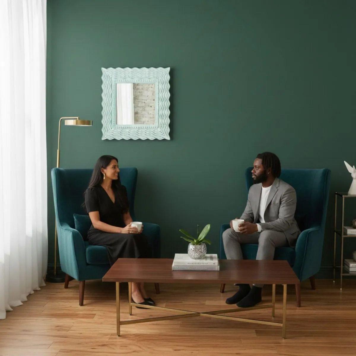 Set 3 Espejo Pared Decorativo Diseño Olas Dinámico Jhn-3