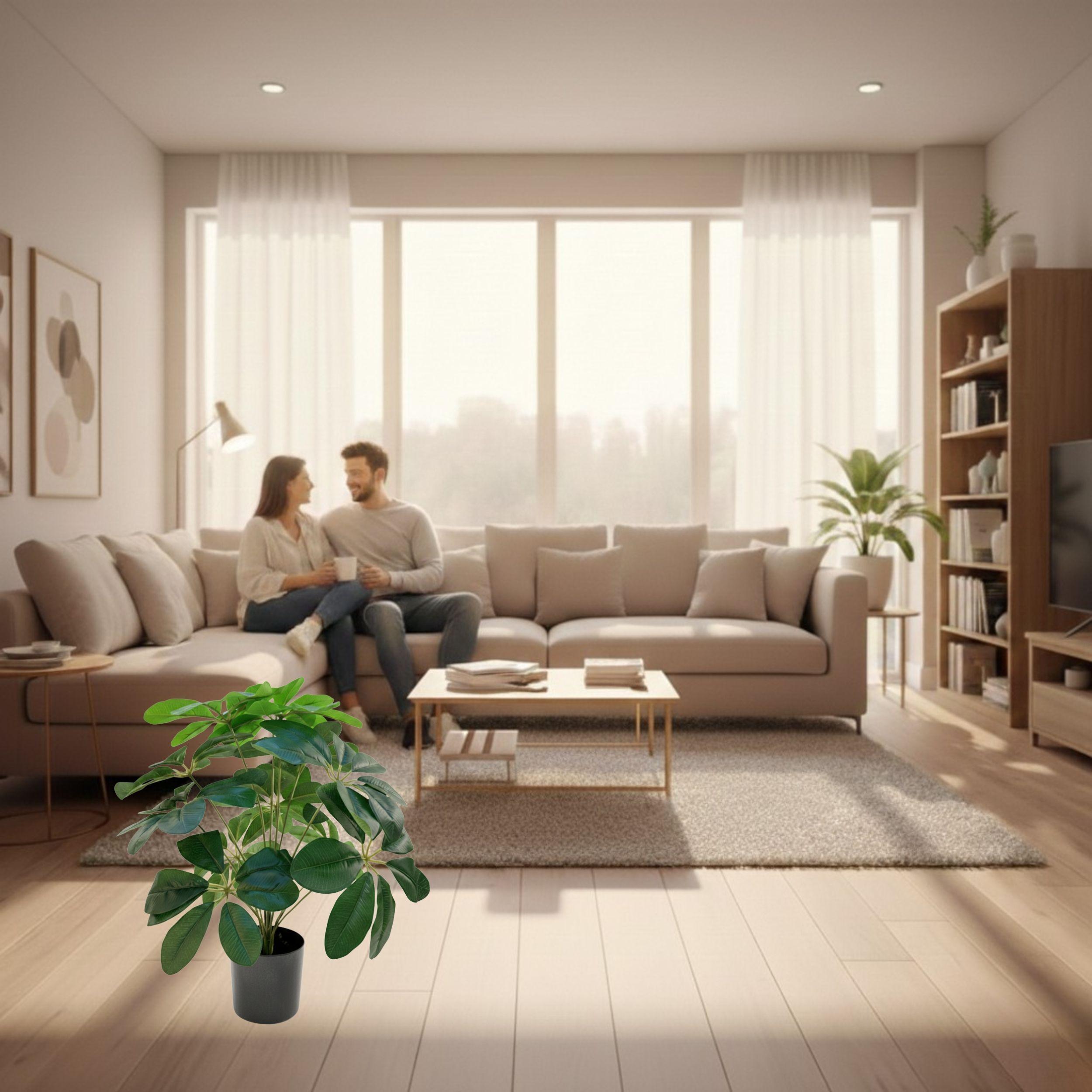Planta Artificial Hoja Grande Decorativa Estilo Moderno ALJ-2