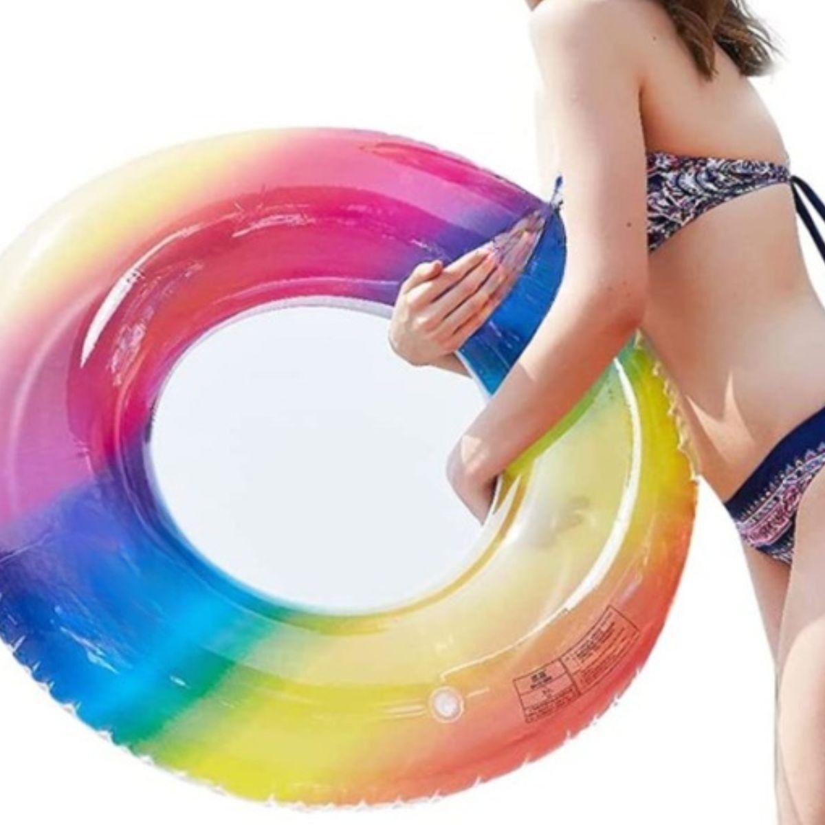 SET 2 FLOTADOR INFLABLE MULTICOLOR 90 CM DIVERTIDO LAU-5