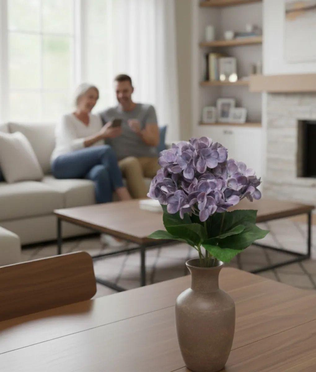 Ramo Decorativo Artificial Hortensias Adorno Floral Jhn-4