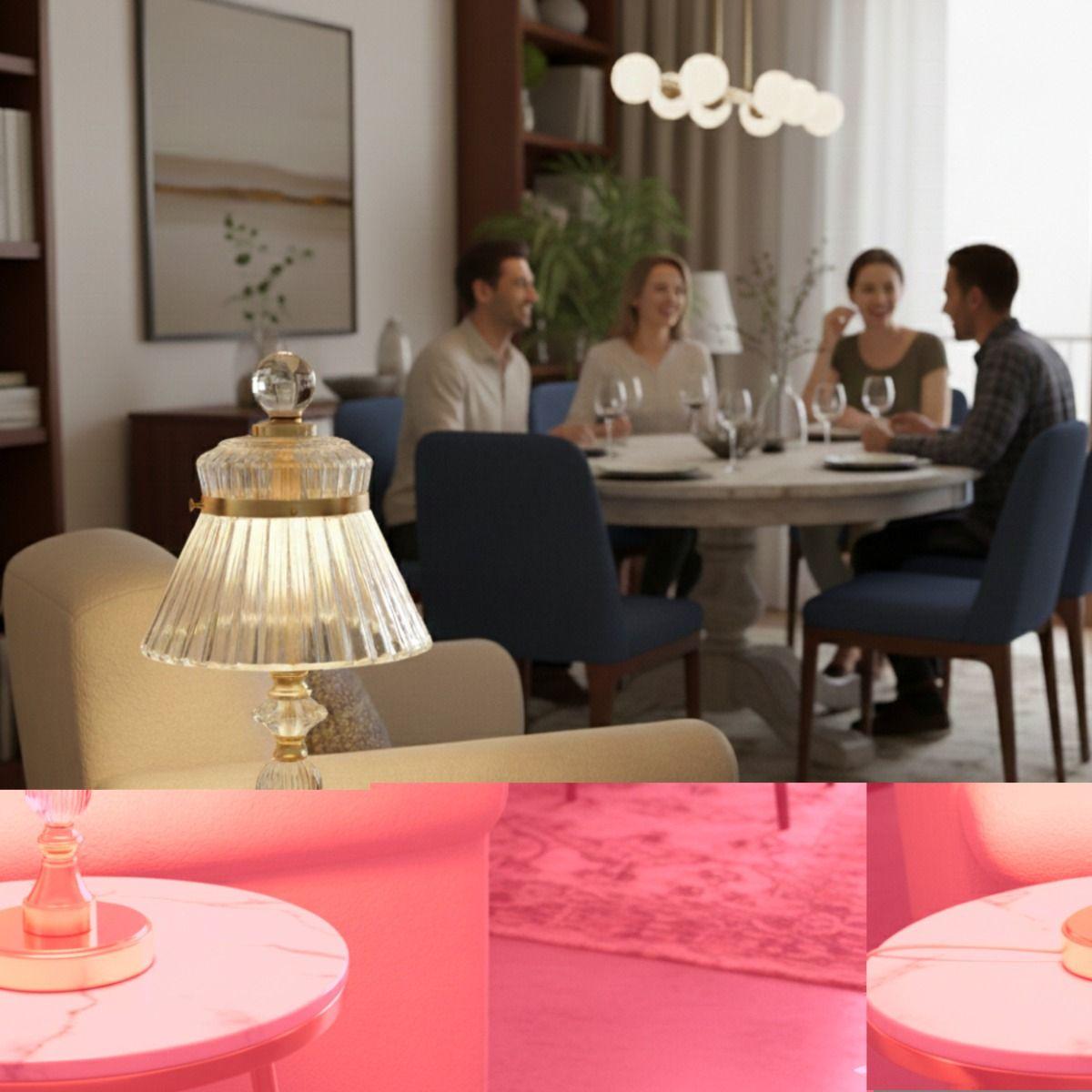 Lámpara Mesa Decorativa Diseño Clásico Funcional Moderna Jhn-2