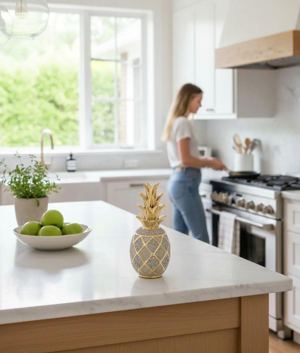 Figura Decorativa Piña Estatua Moderna Adorno Hogar Jhn-2