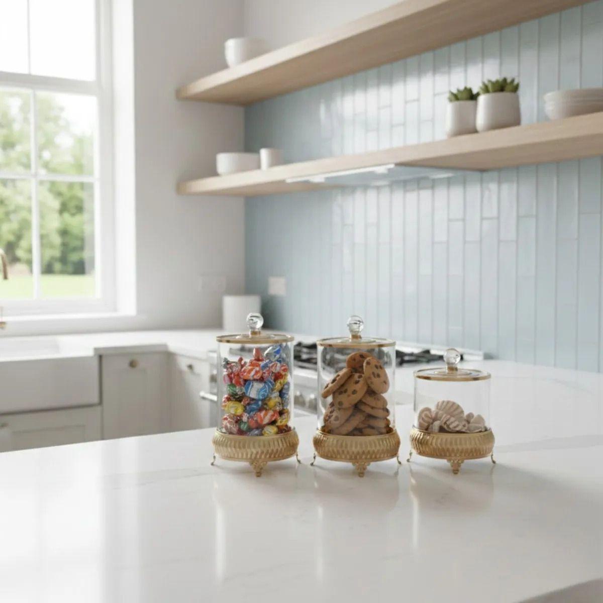 Set 3 Contenedores Cocina Organizador Lujo Barroco AJ-7