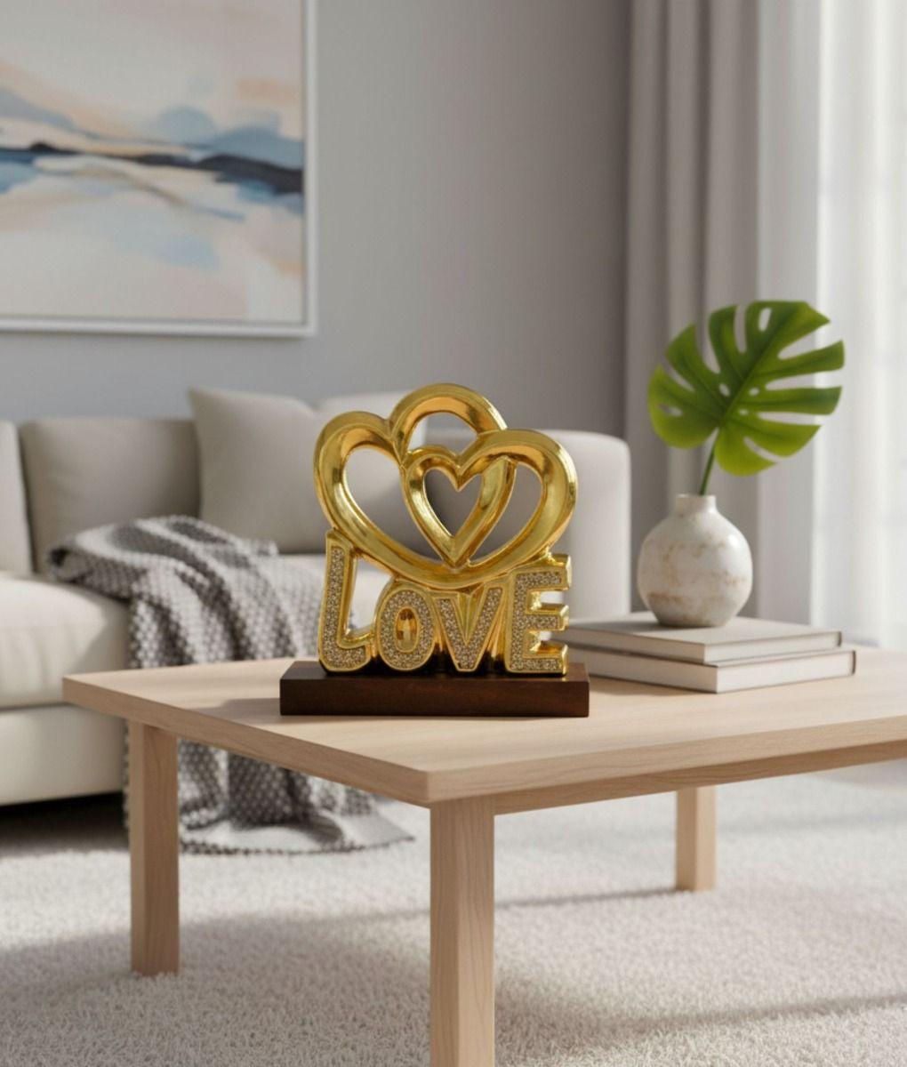Figura Decorativa Adorno Corazones Love Estatua Jhn-5