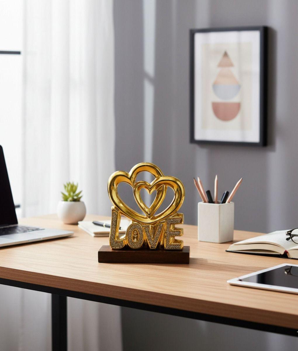 Figura Decorativa Adorno Corazones Love Estatua Jhn-8