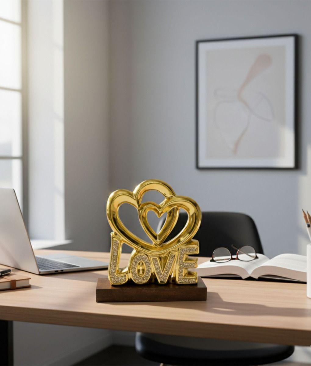 Figura Decorativa Adorno Corazones Love Estatua Jhn-9