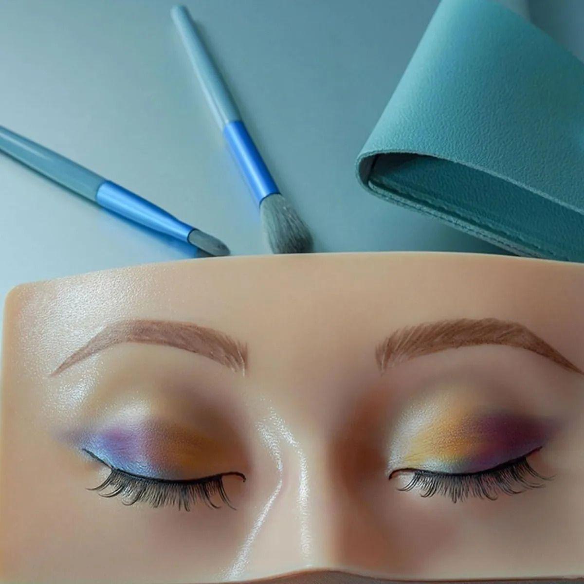 Set Práctica Maquillaje Rostro Silicona Ojos Cerrados ALJ-6