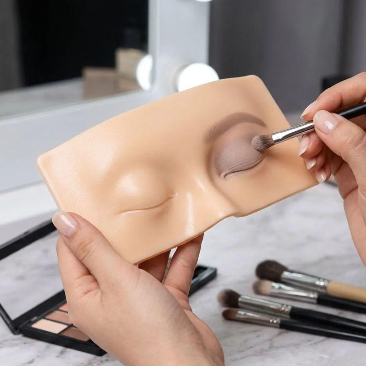 Set Práctica Maquillaje Rostro Silicona Ojos Cerrados ALJ-8