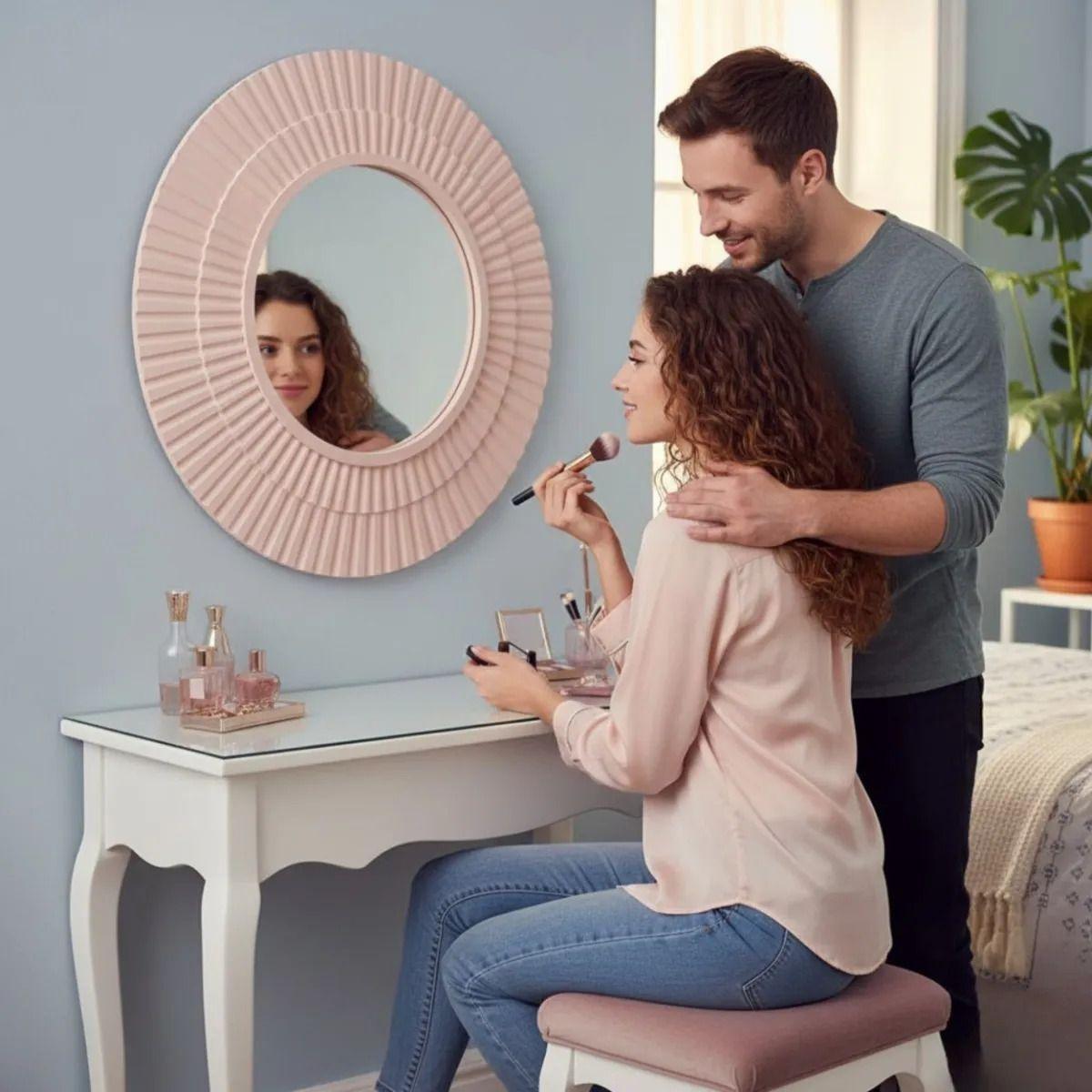 Espejo Decorativo Pared Moderno Diseño Ondas Radiales Jhn-5