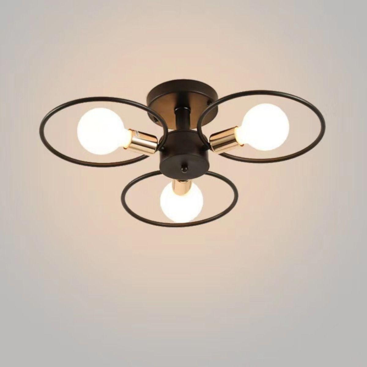 Lampara Colgante Techo 3 Focos Vintage Hogar Lau-8