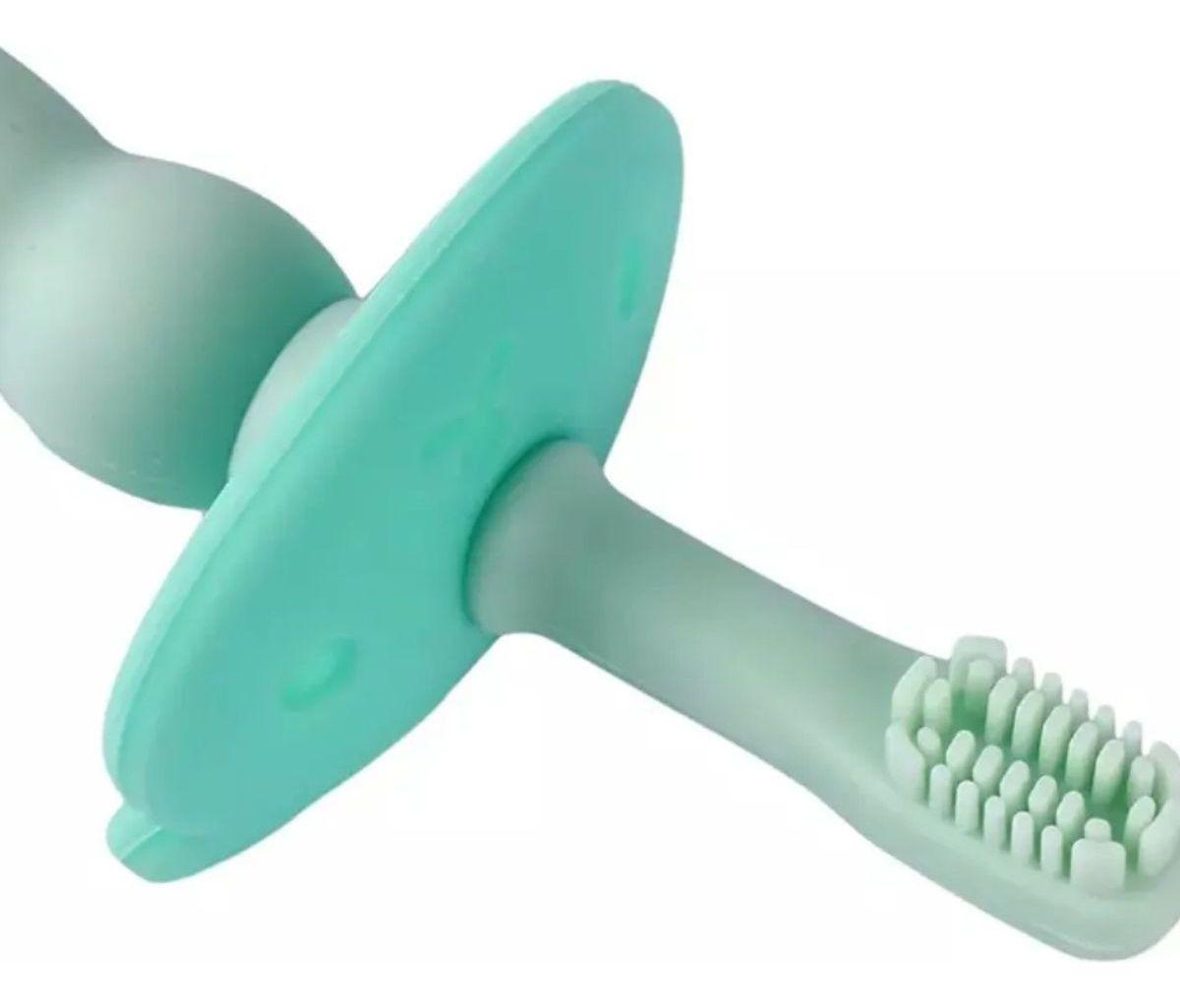 SET 2 CEPILLOS DE DIENTES SILICONA ERGONOMICO BEBE LAU-0