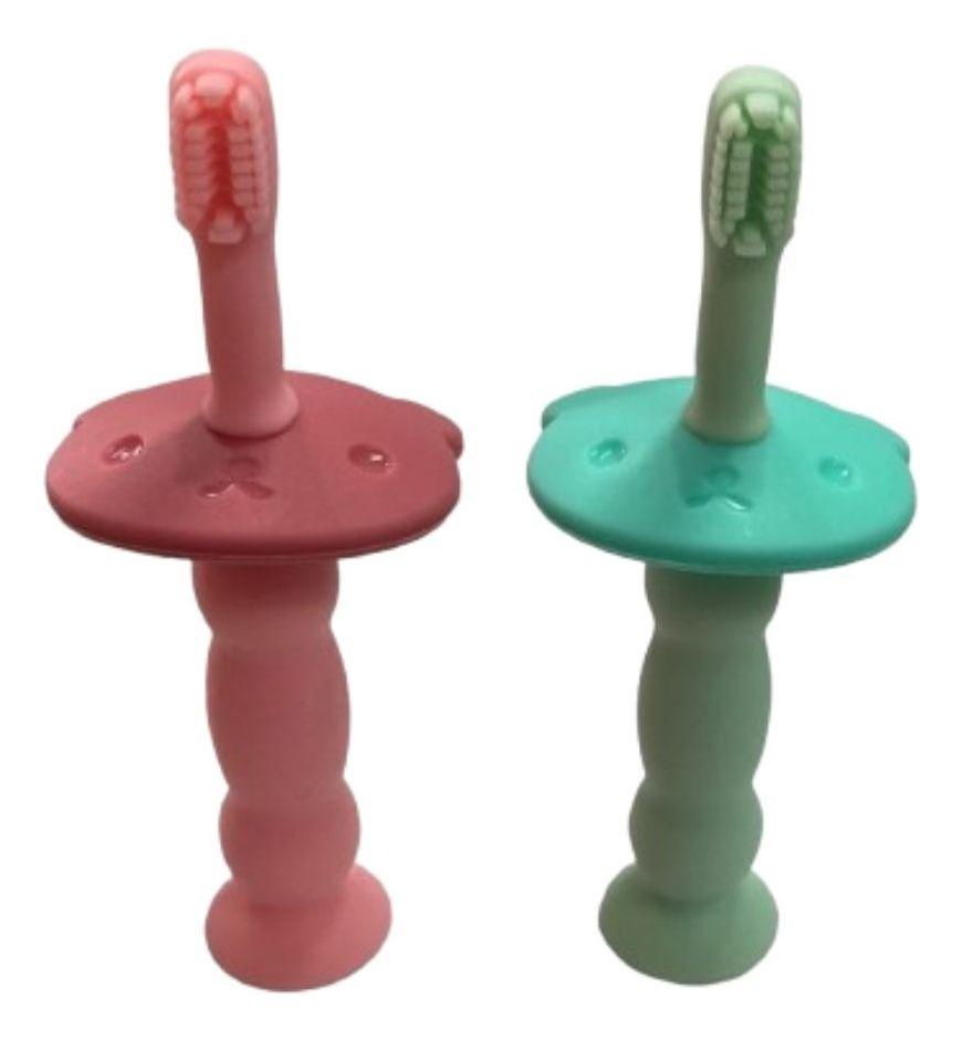 SET 2 CEPILLOS DE DIENTES SILICONA ERGONOMICO BEBE LAU-4