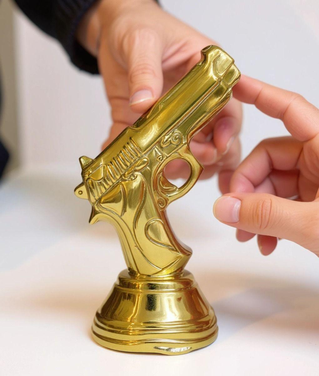 Figura Decorativa Estatua Pistola Adorno Arte Hogar Jhn-4